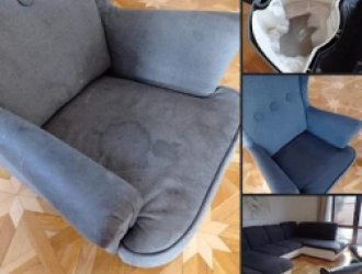 Hloubkové čištění křesla Ikea, sedačky a taburetu