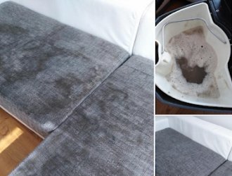 Tepování sedací soupravy s úložným prostorem